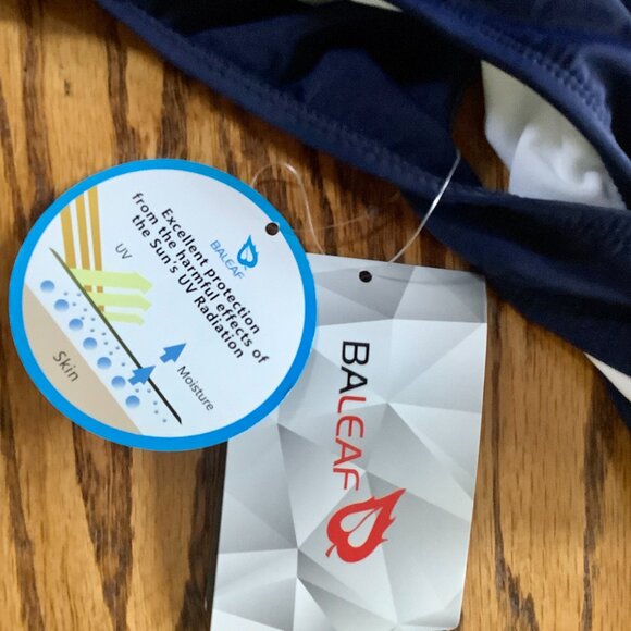 Swim Top Sz 38 Navy One Shoulder Baleaf. NWT - Picture 4 of 7